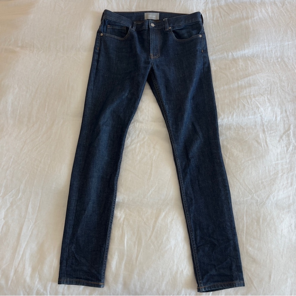 EVERLANE Men’s Dark Denim Blue Skinny Jeans 32 waist 32 length - Picture 6 of 10